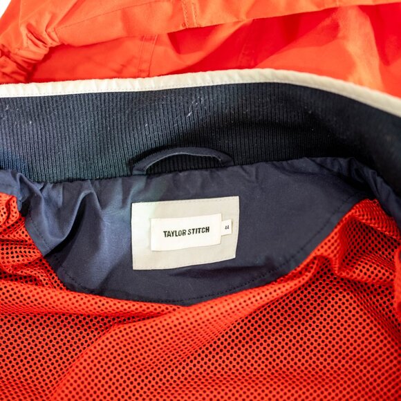 Taylor Stitch Navigator Jacket in Natural & Navy Colorblock Waxed Cotton - Picture 8 of 14